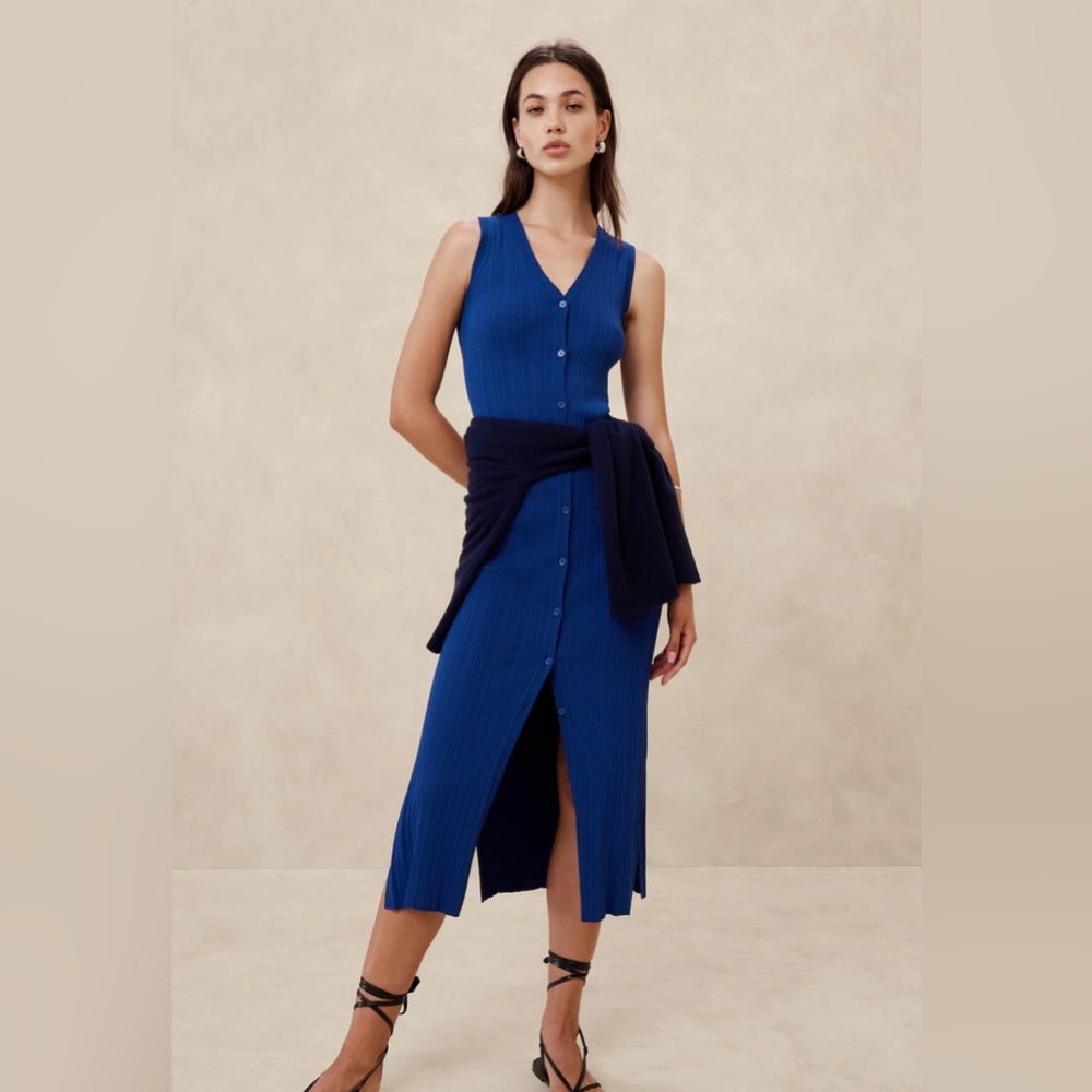 Banana Republic Ribbed Midi Sweater Dress